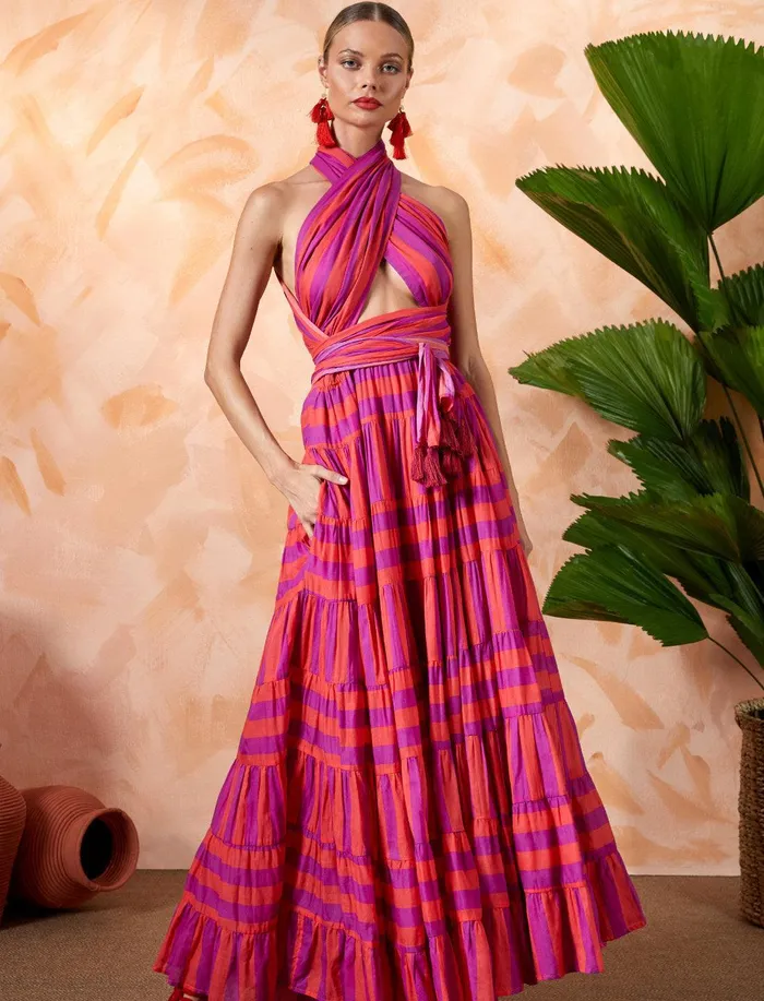 Erika Pea Earrings SELMA WOMEN BOHEMIAN MAXI DRESS