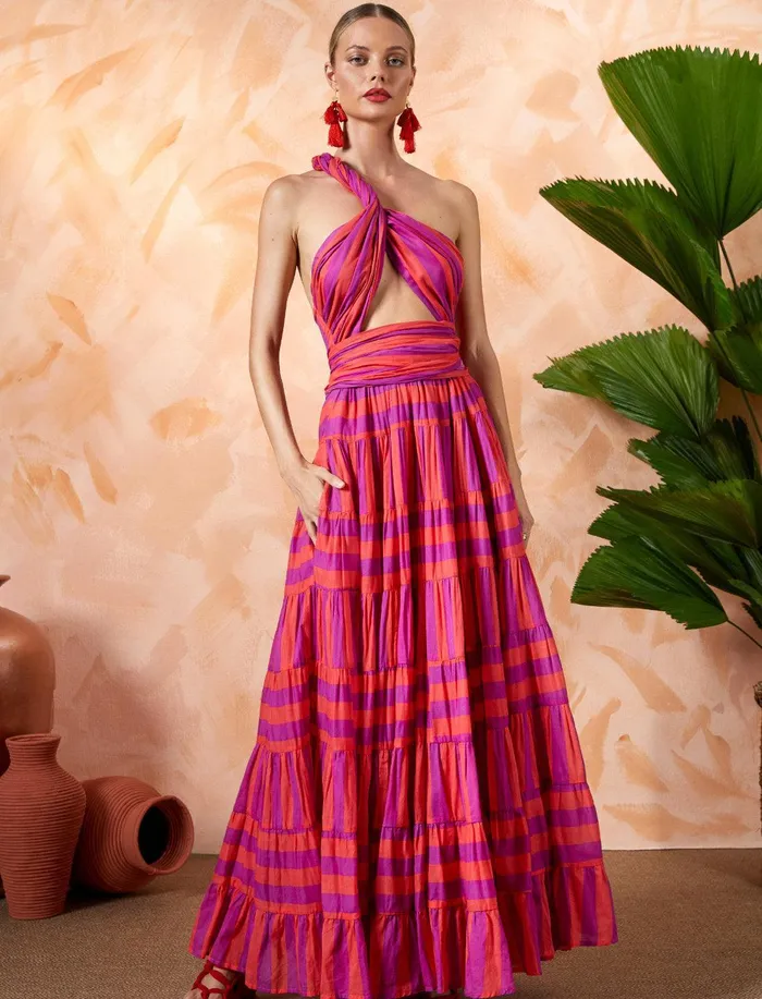 Erika Pea Earrings SELMA WOMEN BOHEMIAN MAXI DRESS