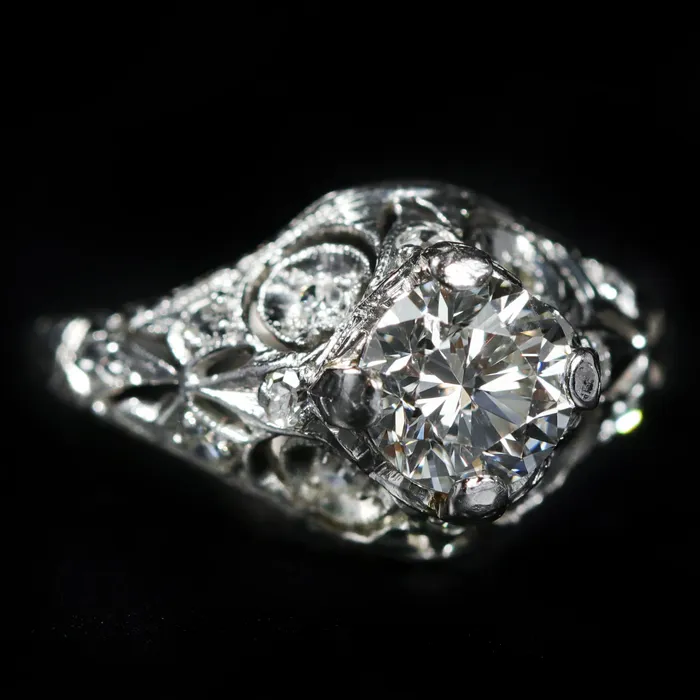 Estate GIA 101 Carat Round Brilliant Cut Diamond Engagement Ring Michaeli DiamondsGreen Hills Diamonds Rings Estate GIA 101 Carat Round Brilliant Cut Diamond Engagement Ring Michaeli DiamondsGreen Hills Diamonds Rings