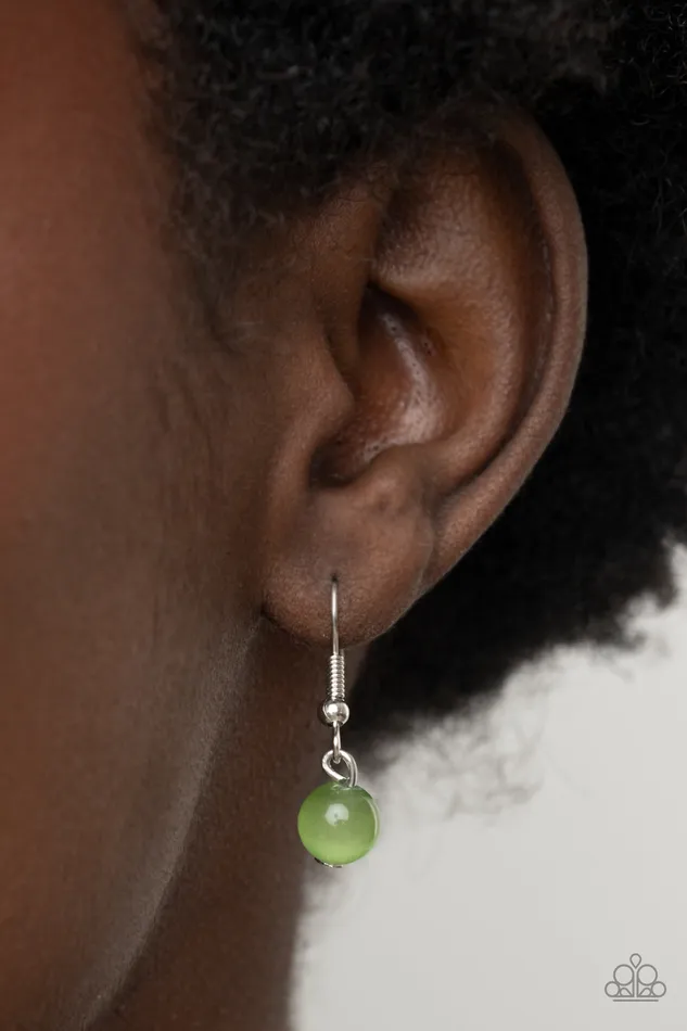Ethereally Elemental Green Paparazzi Accessories Earrings