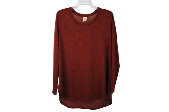 Faded Glory Burnt Orange Knit Top 1X Faded Glory Earrings