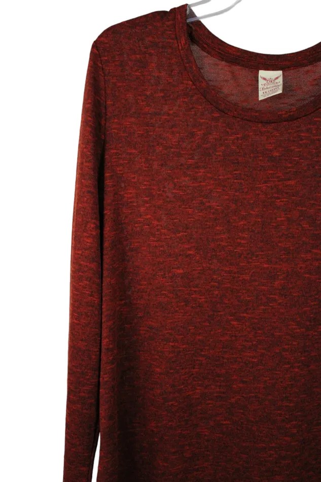 Faded Glory Burnt Orange Knit Top 1X Faded Glory Earrings