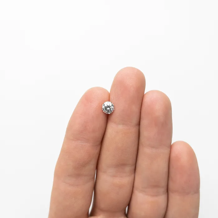 Faint Grey Brilliant Diamond 101ct Round Misfit Diamonds Rings