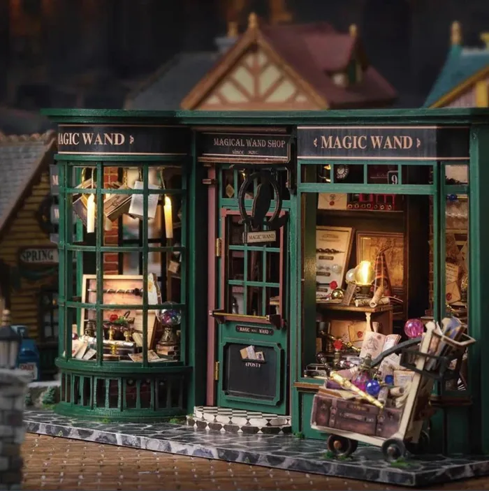Fifijoy Necklaces Magic House DIY Wooden Miniature House Kit