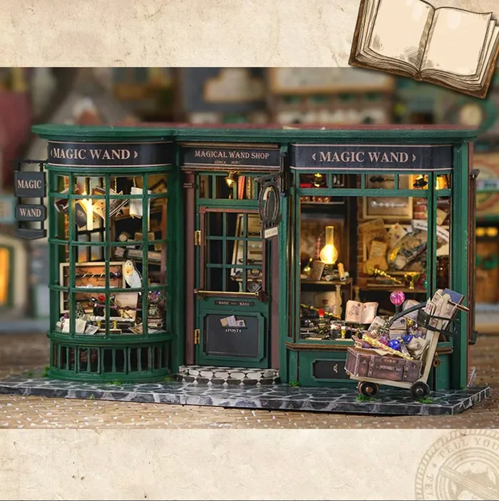 Fifijoy Necklaces Magic House DIY Wooden Miniature House Kit