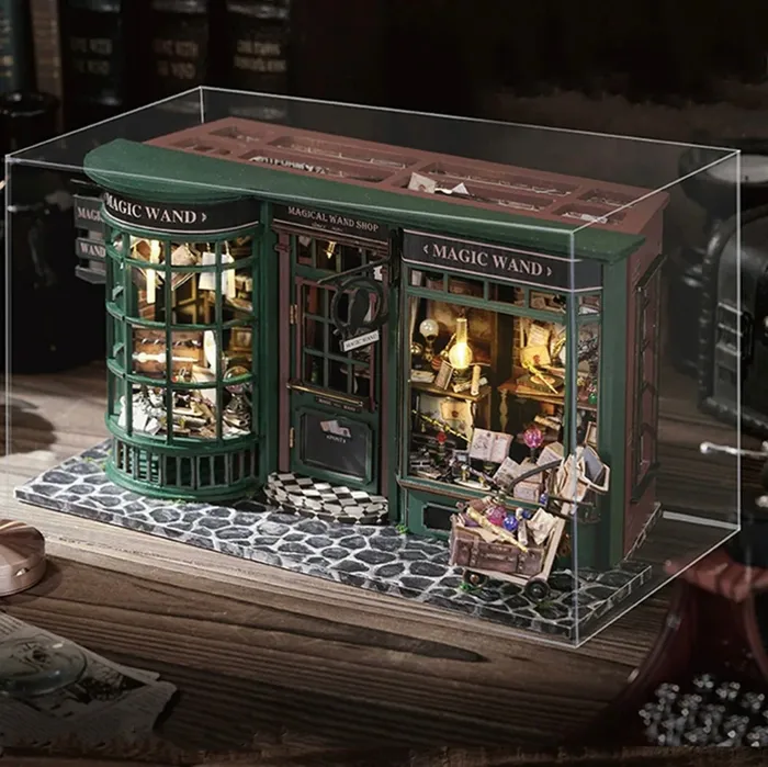 Fifijoy Necklaces Magic House DIY Wooden Miniature House Kit