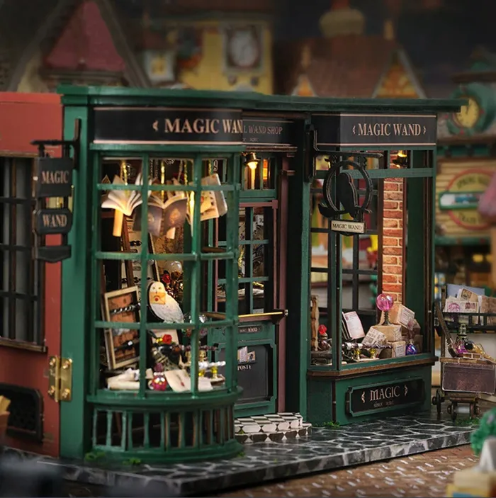 Fifijoy Necklaces Magic House DIY Wooden Miniature House Kit