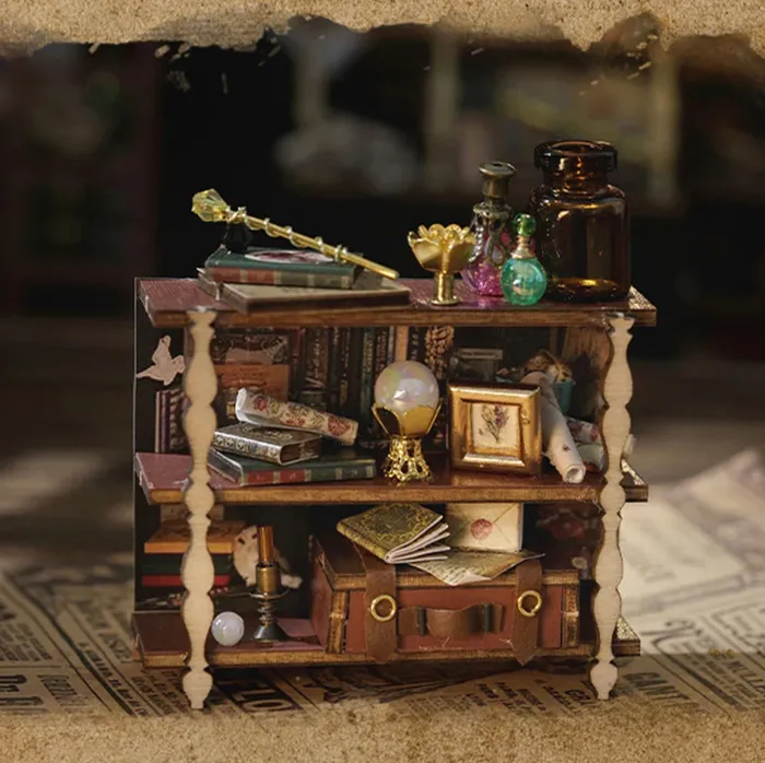 Fifijoy Necklaces Magic House DIY Wooden Miniature House Kit