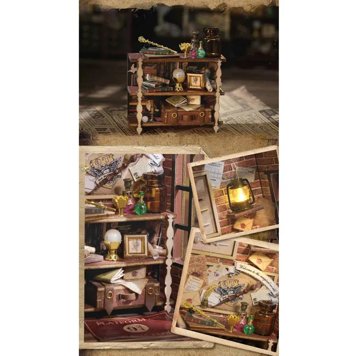 Fifijoy Necklaces Magic House DIY Wooden Miniature House Kit