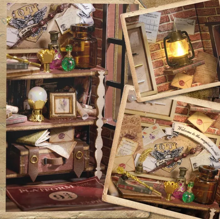 Fifijoy Necklaces Magic House DIY Wooden Miniature House Kit