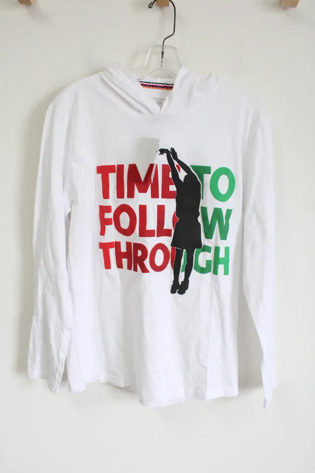 Fisll Earrings NEW Fill Time To Follow Through White Hoodie S