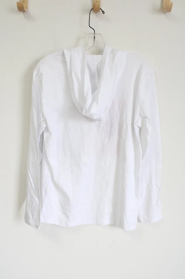 Fisll Earrings NEW Fill Time To Follow Through White Hoodie S