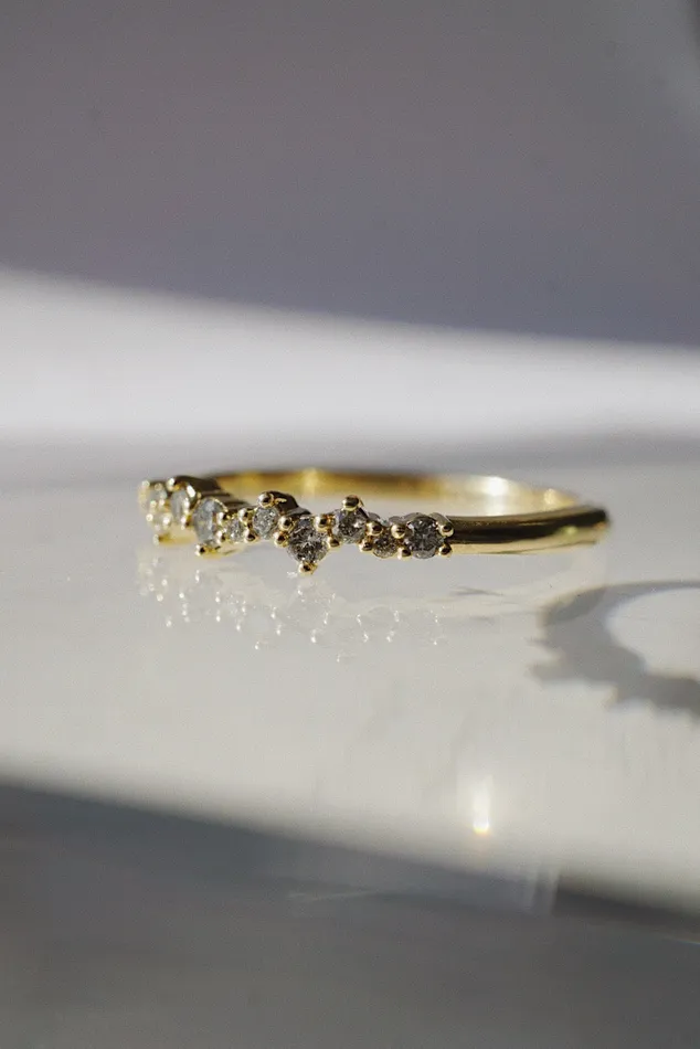 Foe Dear Rings Evelyn Ring Salt and Pepper Diamonds
