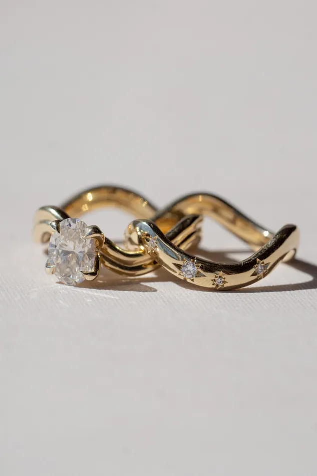 Foe Dear Rings Leilani Ring 105ct Champagne GIA Oval Brilliant Diamond readytoship