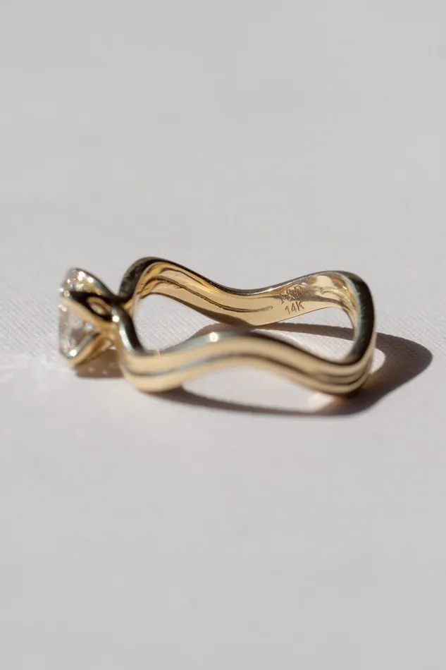 Foe Dear Rings Leilani Ring 105ct Champagne GIA Oval Brilliant Diamond readytoship