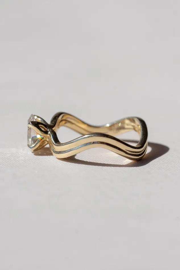 Foe Dear Rings Leilani Ring 105ct Champagne GIA Oval Brilliant Diamond readytoship