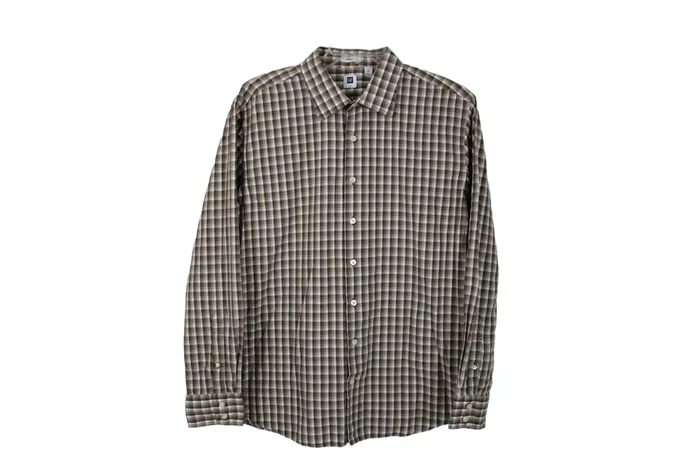Gap Premium Brown Plaid Button Down Shirt XL Gap Earrings