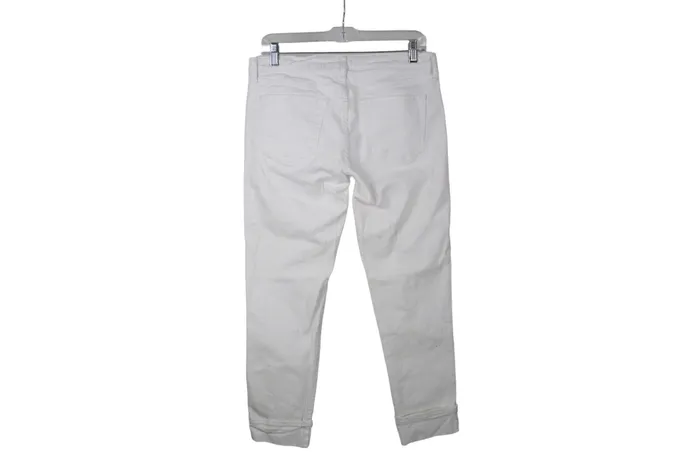 Gap Straight Cuff White Jeans 6 Gap Earrings