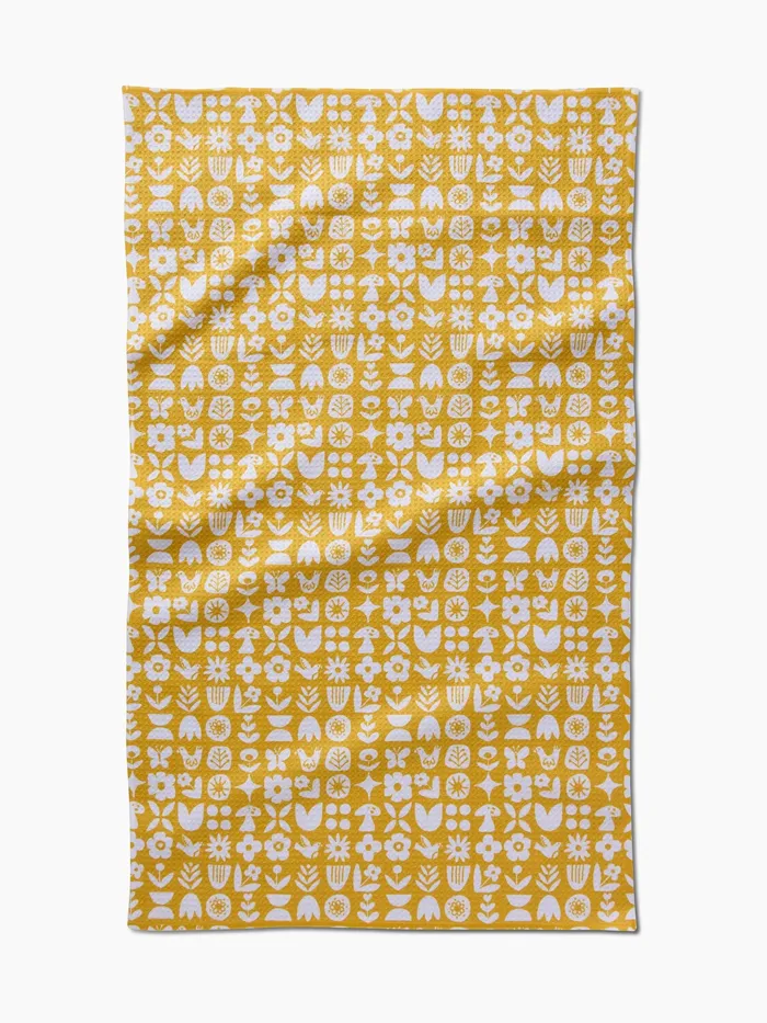 Geometry Scandi Spring Tea Towel Geometry Earrings