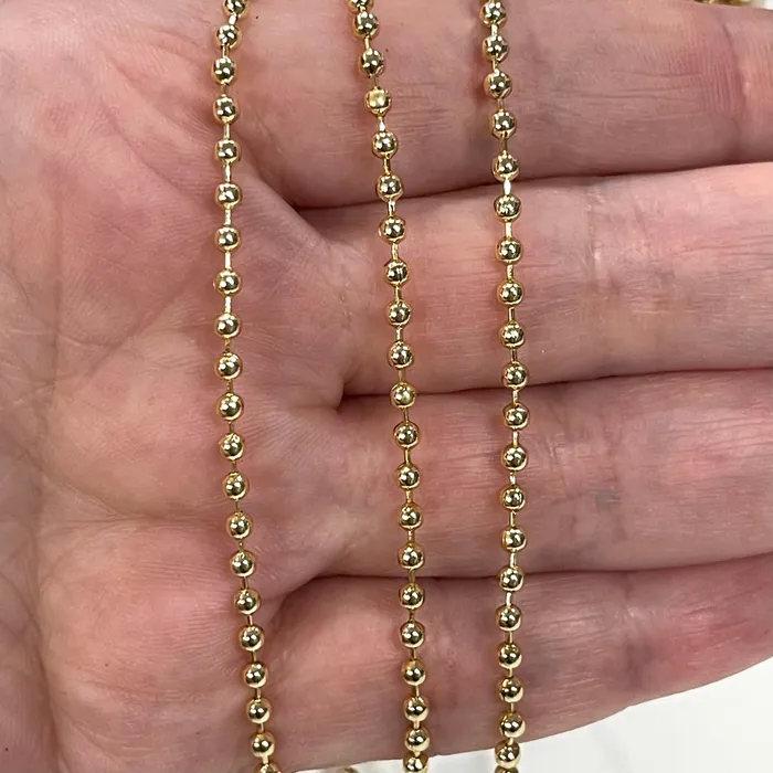 Gold Plated Ball Chain 2mm Gold Ball Chain Peppy Beads Necklaces Gold Plated Ball Chain 2mm Gold Ball Chain Peppy Beads Necklaces