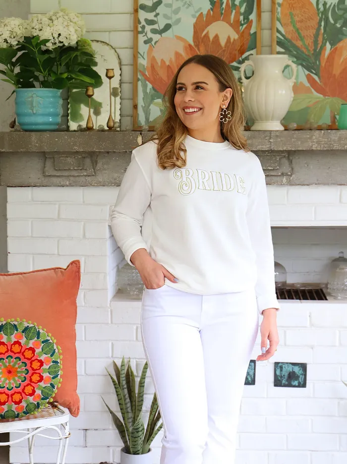 Golden Bride Sweatshirt Shiraleah Earrings