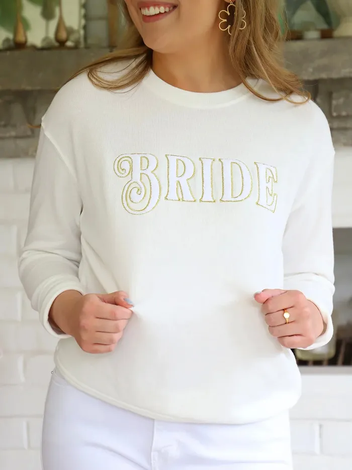 Golden Bride Sweatshirt Shiraleah Earrings