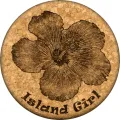 Grafixmat Island Girl Flower Laserengraved Cork Coaster THEWALTONCO Necklaces Grafixmat Island Girl Flower Laserengraved Cork Coaster THEWALTONCO Necklaces