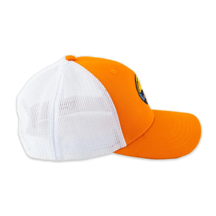 GREATMOUNTAINWE Polynesian Cultural Center Sunset Ball Cap Orange White Rings