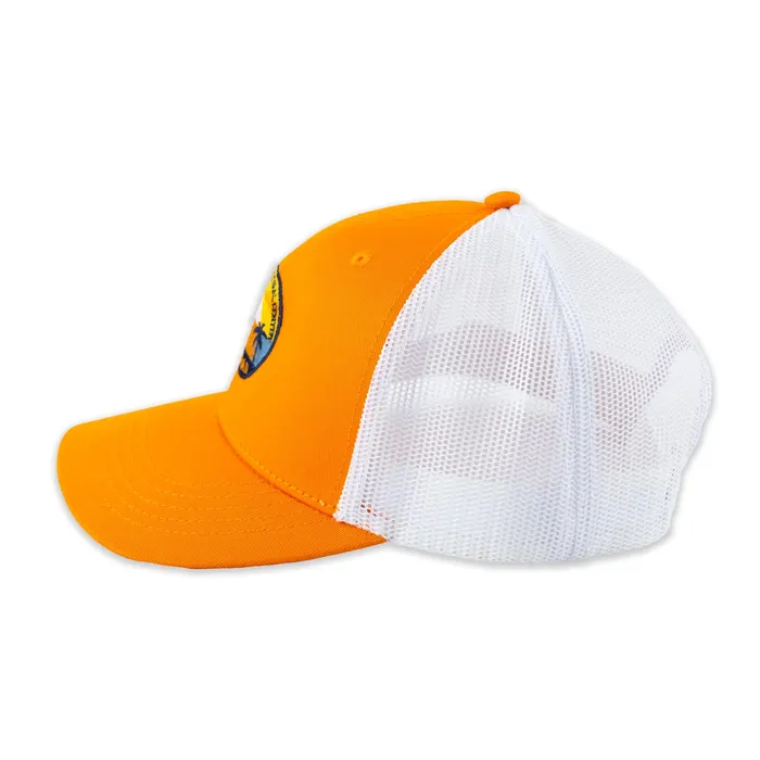 GREATMOUNTAINWE Polynesian Cultural Center Sunset Ball Cap Orange White Rings