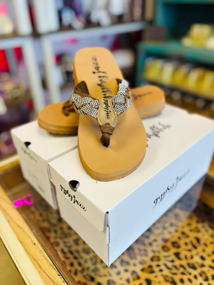 GYPSY JAZZ Earrings GYPSY JAZZ GLIMMER TAN SANDALS