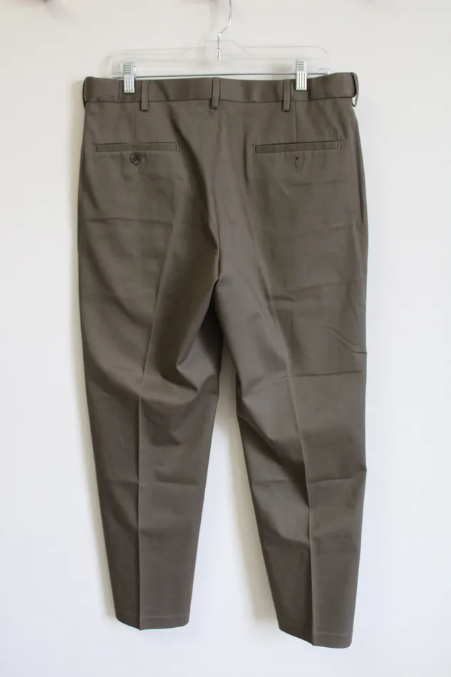 Haggar Earrings Haggar Classic Fit Premium No Iron Brown Khaki 34X29