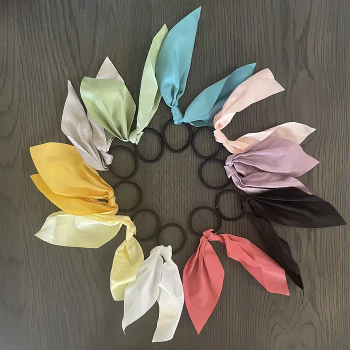 Hair Tie with Bow 10 Color Options iszi Necklaces