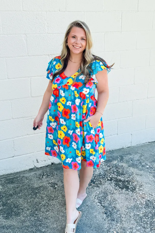 Haptics Rings Get The Garden Ready Floral Dress