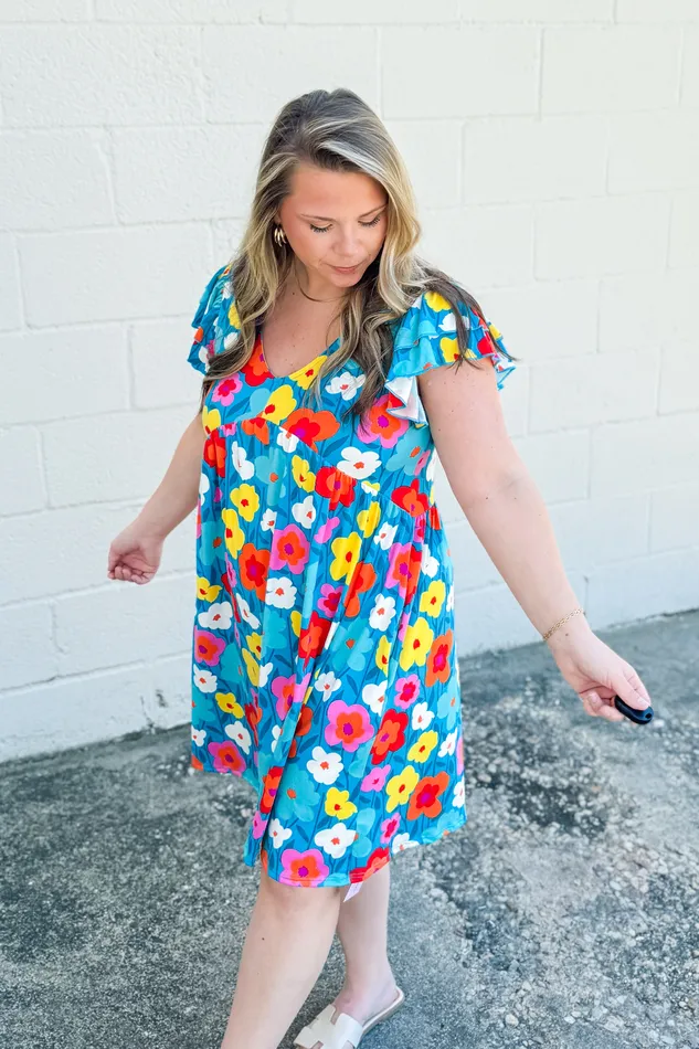 Haptics Rings Get The Garden Ready Floral Dress