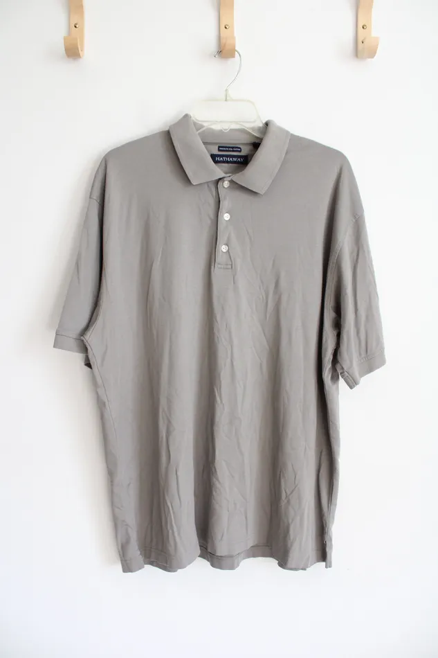 Hathaway Pima Cotton Gray Polo Shirt XL Hathaway Earrings
