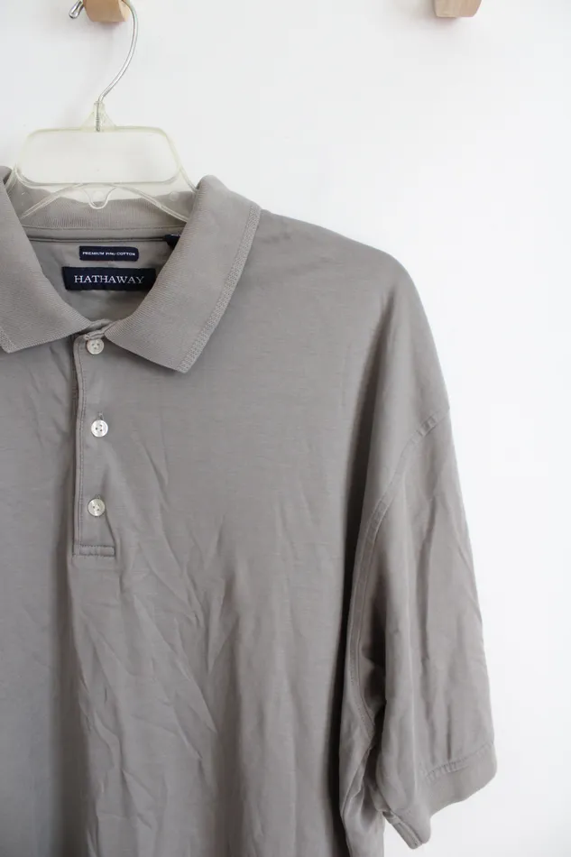 Hathaway Pima Cotton Gray Polo Shirt XL Hathaway Earrings
