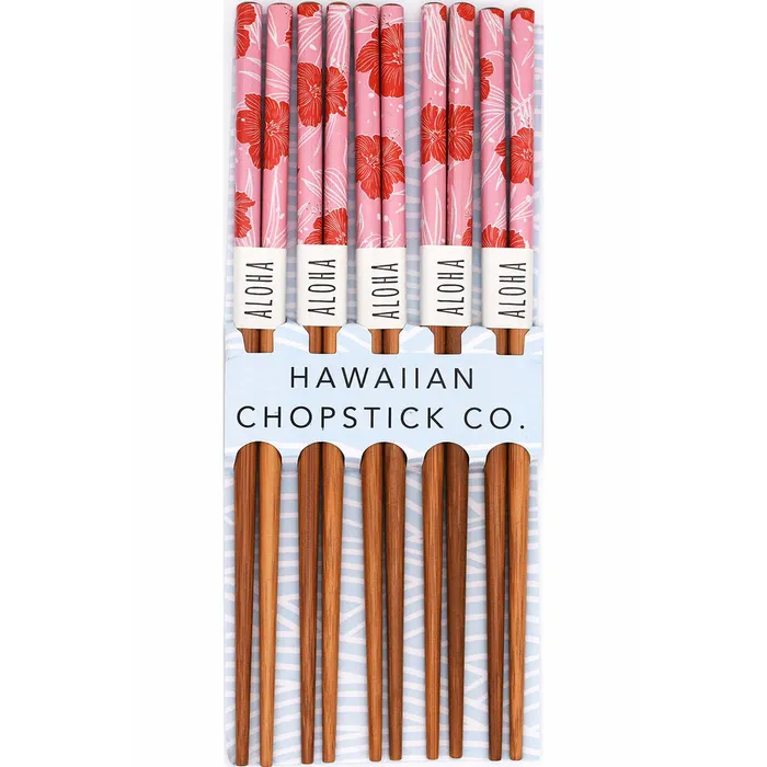 Hawaii Chopstick Company Hibiscus Reusable Bamboo Chopsticks ALOHACHOPSTICKS Earrings Hawaii Chopstick Company Hibiscus Reusable Bamboo Chopsticks ALOHACHOPSTICKS Earrings