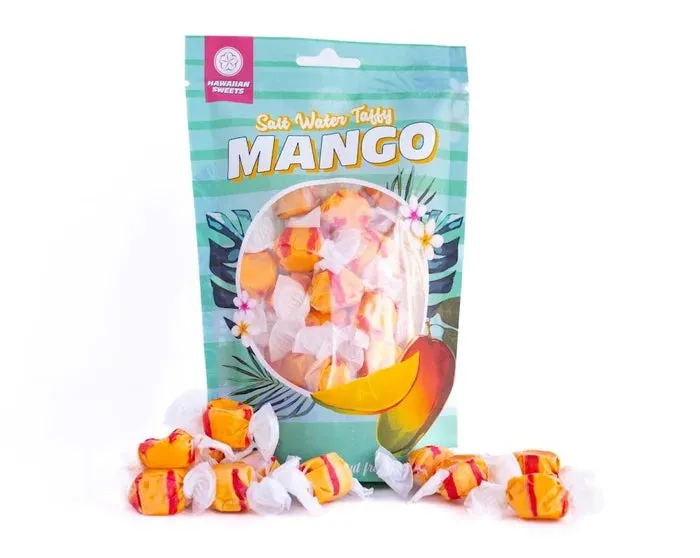 HISWEETSCO Rings Salt Water Taffy Mango 7oz bag