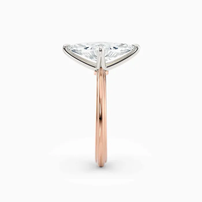 Honey Jewelry Co Rings Abby Marquise Solitaire Tapered Band Engagement Ring