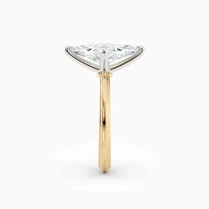Honey Jewelry Co Rings Abby Marquise Solitaire Tapered Band Engagement Ring