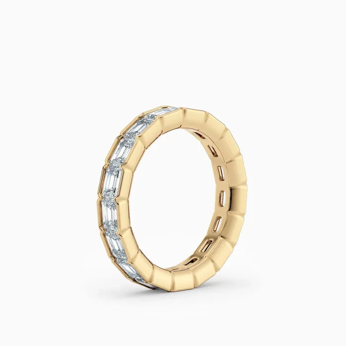 Honey Jewelry Co Rings Emerald Cut End to End Eternity Band