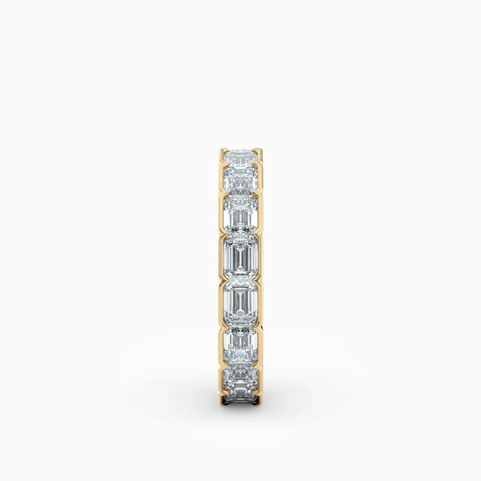 Honey Jewelry Co Rings Emerald Cut End to End Eternity Band