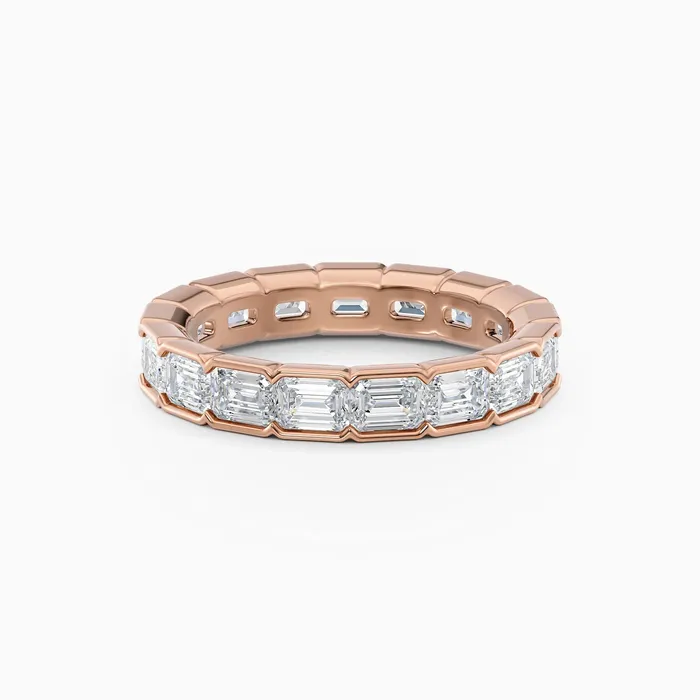 Honey Jewelry Co Rings Emerald Cut End to End Eternity Band