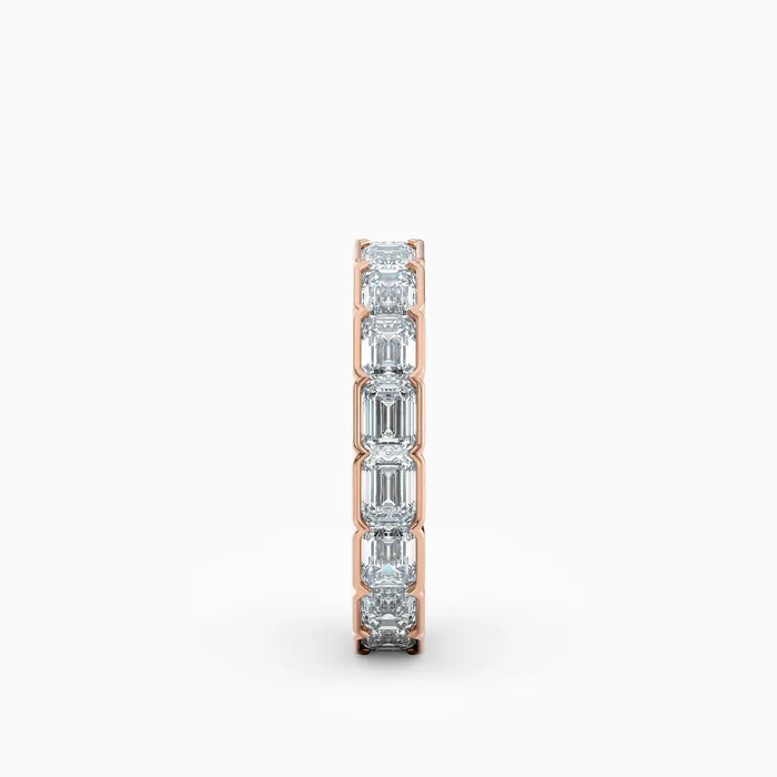 Honey Jewelry Co Rings Emerald Cut End to End Eternity Band