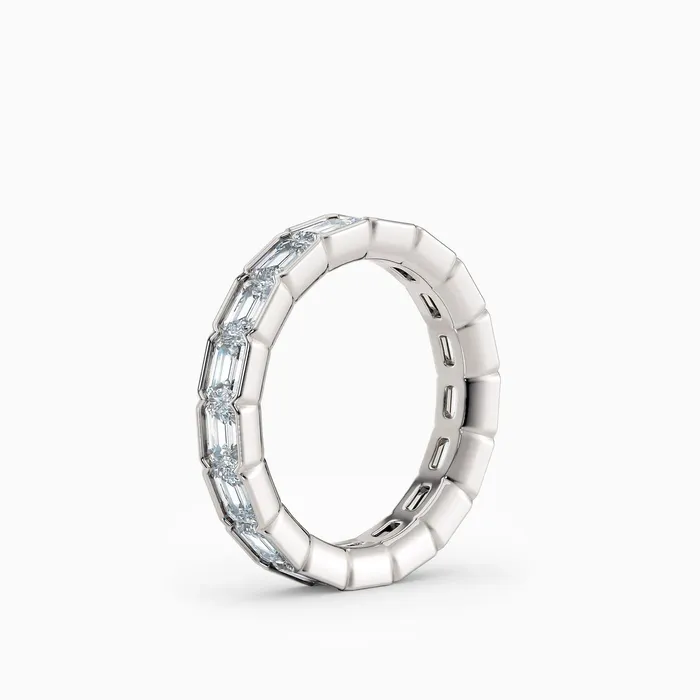 Honey Jewelry Co Rings Emerald Cut End to End Eternity Band