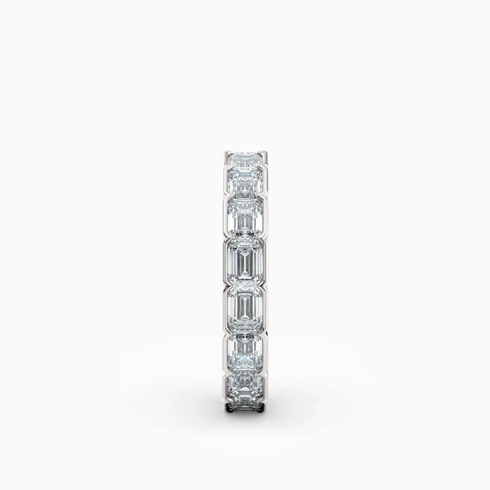 Honey Jewelry Co Rings Emerald Cut End to End Eternity Band