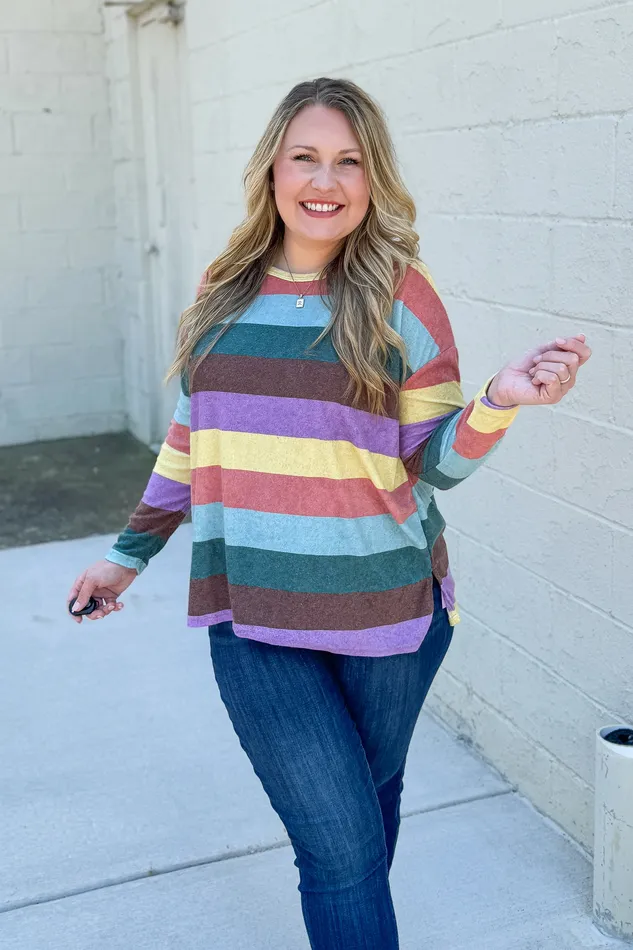 Hopely Earrings Choose Your Color Stripe Top