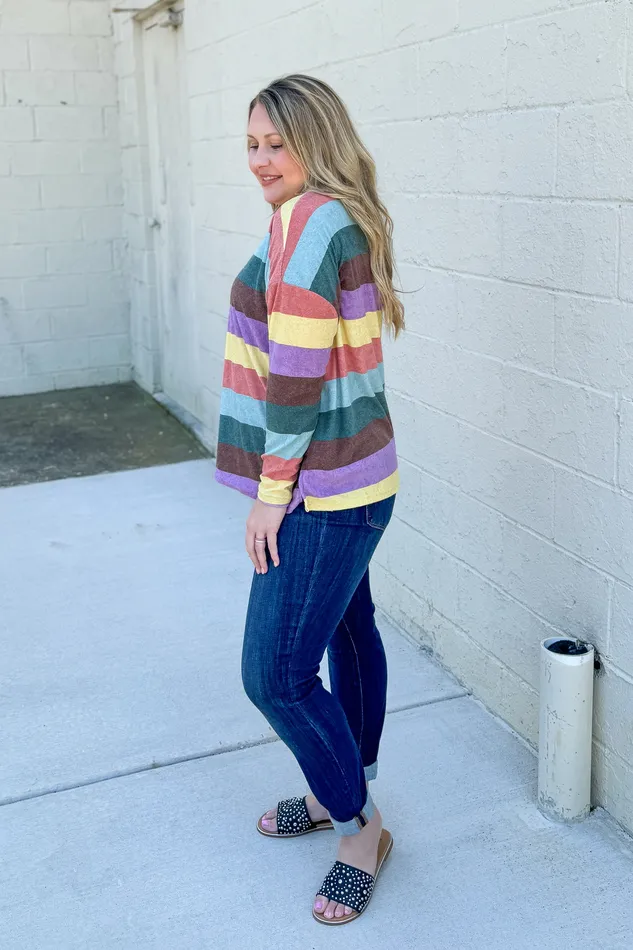 Hopely Earrings Choose Your Color Stripe Top