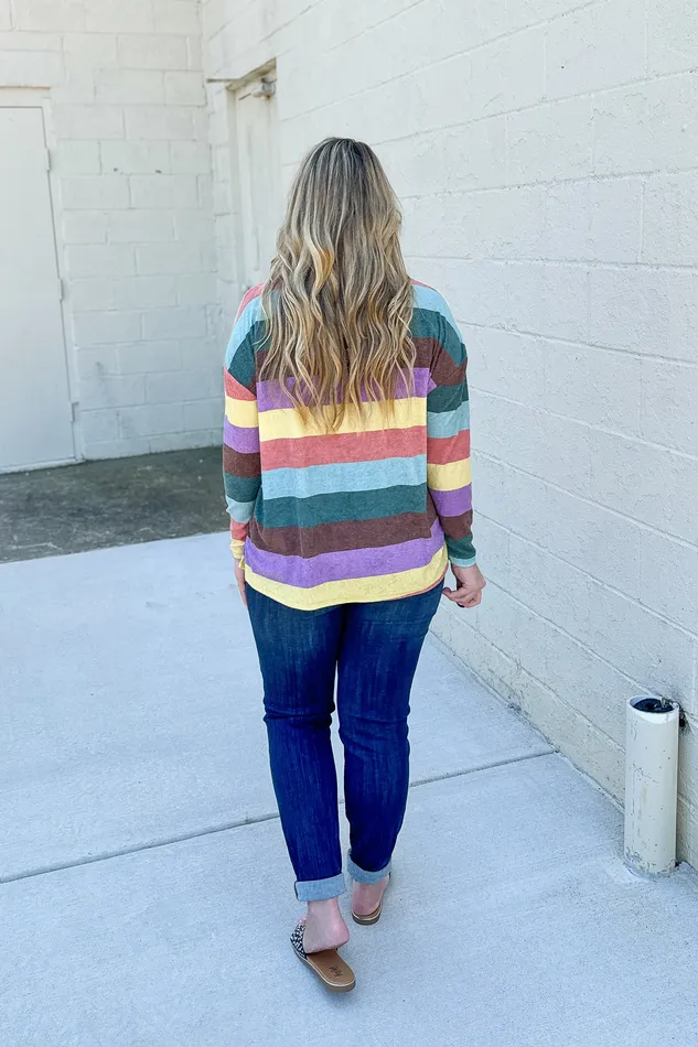 Hopely Earrings Choose Your Color Stripe Top