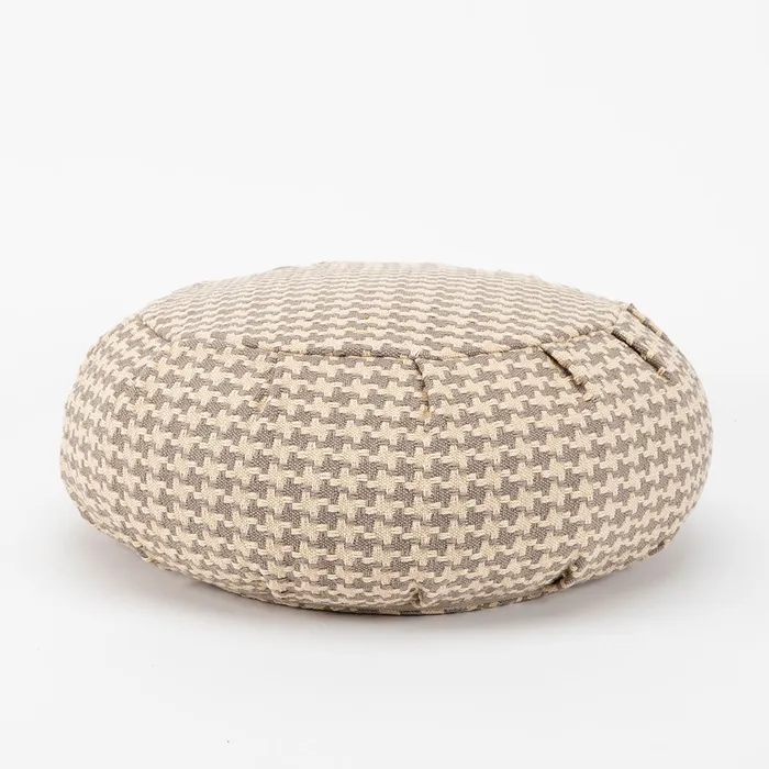 Houndstooth Beige Buckwheat Hull Zafu COVER ONLY DharmaCrafts Earrings